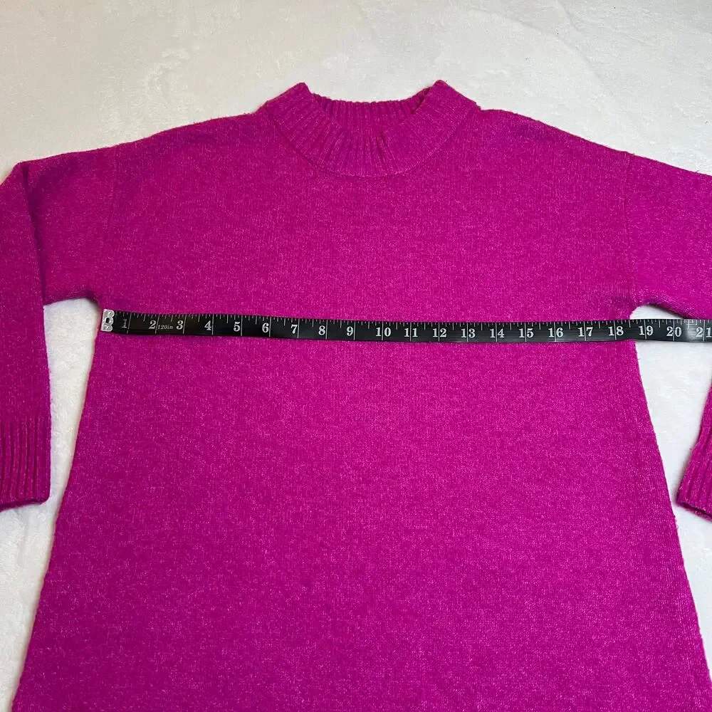 ZARA Girl's Crewneck Knit Sweater Dress Size 11-12 Cozy Colorful Girly Holidays - Picture 6 of 7